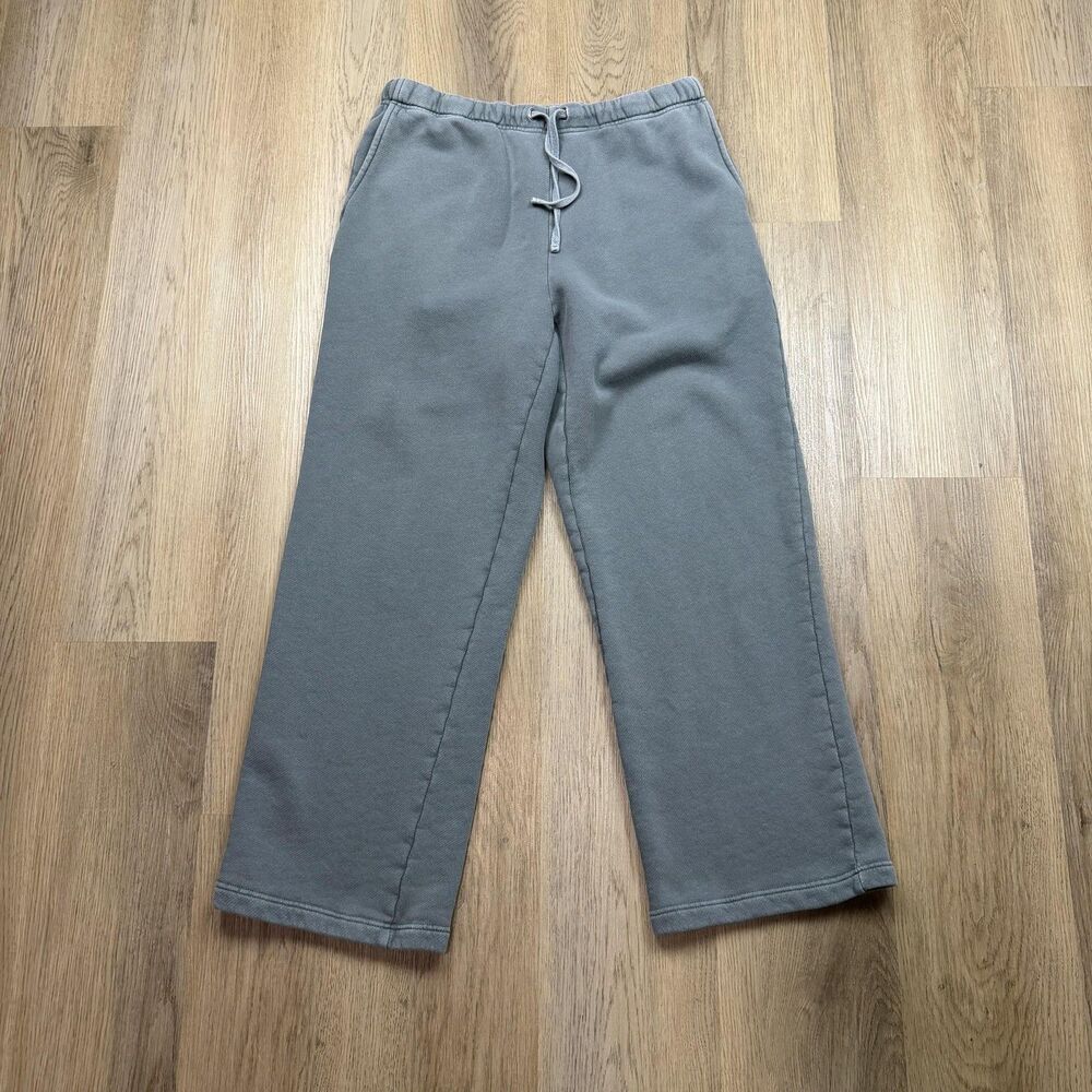Elwood Sweatpants Mens Large Gray Organic Cotton French Terry Relaxed Fit